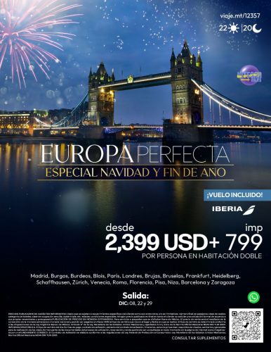 EUROPA PERFECTA ESPECIAL NAVIDAD Y FIN DE AÑO