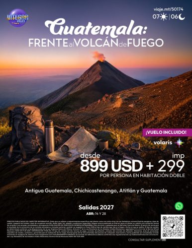 GUATEMALA: FRENTE AL VOLCÁN DE FUEGO