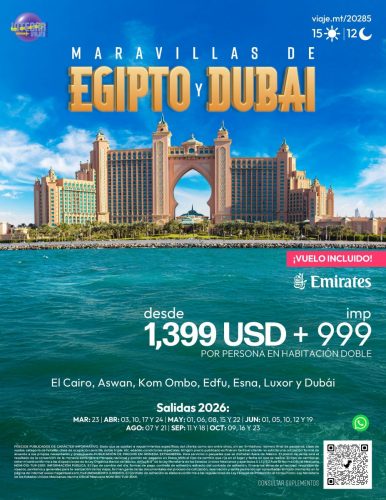 MARAVILLAS DE EGIPTO Y DUBÁI