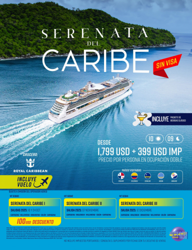 SERENATA DEL CARIBE 2025 SIN VISA