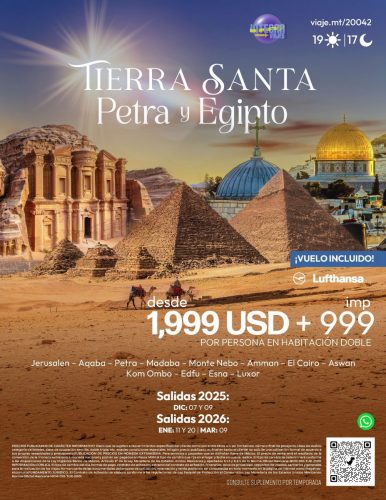 TIERRA SANTA, PETRA Y EGIPTO
